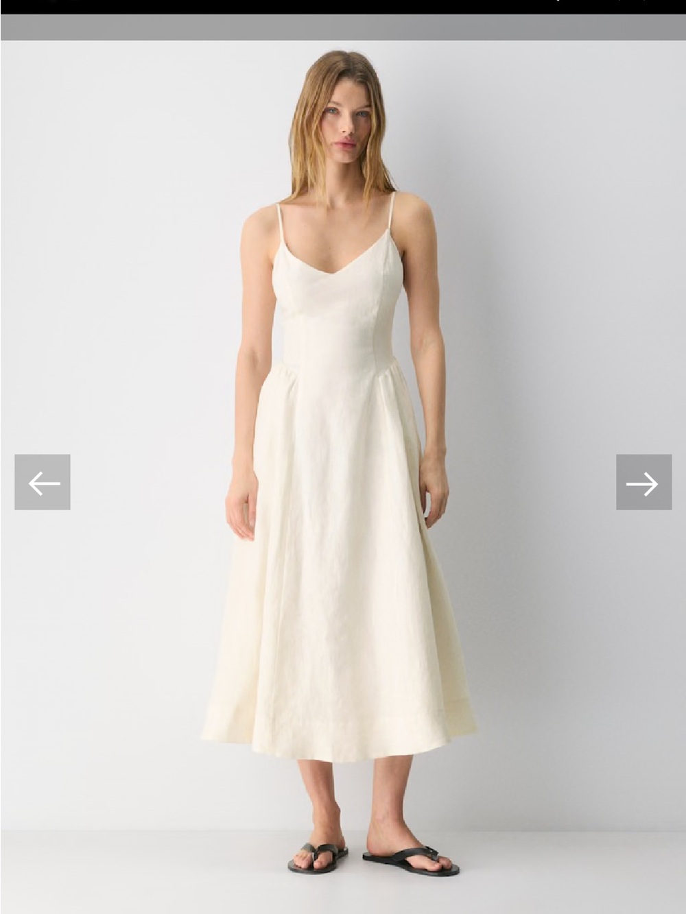 Aritzia White Linen Midi Sundress